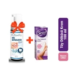 Sesu Hassas Ciltler İçin Tüm Vücut Genital Bölge Kadın Tüy Dökücü Sprey 100 ml +Sesu E2'Quality Diş Beyazlatıcı Köpük