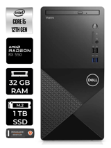 Dell Vostro 3910MT N7519VDT3910 Harici Radeon RX 550 Intel Core i5 12400 32 GB Ram 1 TB SSD Tower Windows 11 Home Masaüstü Bilgisayar + PER4 BELLEK