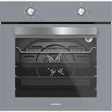 Silverline BO6501S01 72 Lt A Enerji Sınıfı Analog Retro Tam Boy Ankastre Fırın Gri