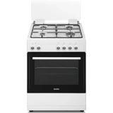 Simfer T-1241 65 Lt Ocaklı A Enerji Sınıfı Analog Retro Doğalgaz Tam Boy Solo Fırın Beyaz