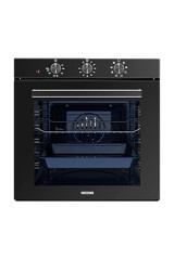 Luxell A68-SF3 Süper Kristal 88 lt A Enerji Sınıfı Analog Retro Tam Boy Ankastre Fırın Siyah