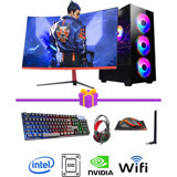 Gamecase RAMTECH FullForce FF541 Harici GeForce RTX 3050 Intel Core i5 10400F 16 GB Ram 1 TB HDD + 256 GB SSD Tower FreeDos 23.6 inç Monitörlü Masaüstü Bilgisayar