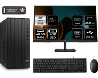 HP Pro Tower 290 G9 8T2X0ESMNT1345 Harici Radeon RX 550 Intel Core i3 13100 48 GB Ram 4 TB SSD Tower FreeDos 23.8 inç Monitörlü Masaüstü Bilgisayar + PER4 BELLEK