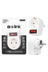S-Link Sl-05P Tekli Soket Kablosuz Tekli 350 J Akım Korumalı Priz