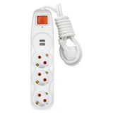 Nilson 3'lü Soket 1.5 metre 2'li USB Kablolu Çiftli Akım Korumalı Priz