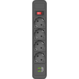 Fulltech Ftr-04 3'lü Soket 2 metre 3'lü USB Kablolu Tekli Akım Korumalı Priz