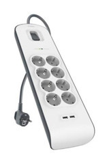 Belkin Bsv804Vf2M 8'li Soket 2 metre 2'li USB Kablolu Çiftli 900 J Akım Korumalı Priz