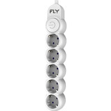 Fly Fly-3394-01 5'li Soket 2 metre Kablolu Tekli 2500 J Akım Korumalı Priz