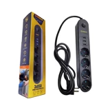 Gobax Mg-101 4'lü Soket 2 metre 3'lü USB Kablolu Tekli Akım Korumalı Priz