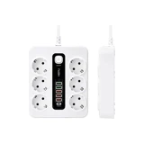 Hepu Hp-H04 6'lı Soket 2 metre 5'li USB Kablolu Çiftli Akım Korumalı Priz