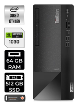 Lenovo NEO 50T 12JD0008TR Harici GeForce RTX 3060 Ti Intel Core i7 13700 64 GB Ram 512 GB SSD Tower FreeDos Masaüstü Bilgisayar + PER4 BELLEK