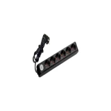 Viko Multi-Let 3500 W Kalın Topraklı Anahtarlı 6'lı 10 m Uzatma Kablolu Priz Siyah