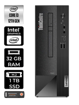 Lenovo Thinkcentre Neo 50S 11SX002VTX Harici GeForce RTX 3060 Ti Intel Core i3 12100 32 GB Ram 1 TB SSD Tower Windows 11 Pro Masaüstü Bilgisayar + PER4 BELLEK
