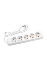 Vi̇ko Multi-Let 3500 W Kalın Topraklı 5'li 3 m Uzatma Kablolu Priz Beyaz