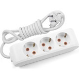 Viko 3500 W Kalın Topraklı 3'lü 6 m Uzatma Kablolu Priz Beyaz
