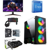 Queen GALAXY Harici GeForce RTX 3060 Ti Intel Core i5 12400F 16 GB Ram DDR4 1 TB SSD Tower FreeDos 24 inç Monitörlü Masaüstü Bilgisayar