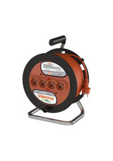 Bylion Powermax Kalın Topraklı Akım Korumalı 4'lü 35 m Makaralı Uzatma Kablolu Priz Çok Renkli