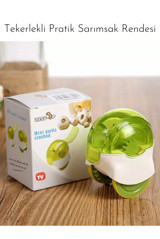 All About Kitchen Hazneli Plastik Tekerlekli Pratik Sarımsak Rendesi