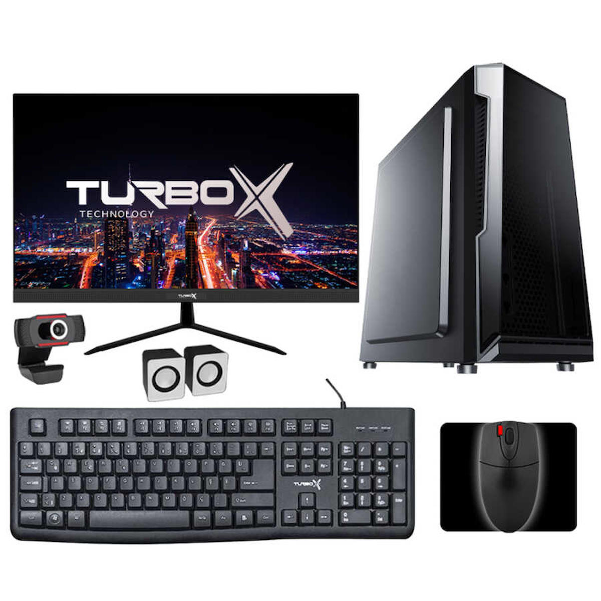 Turbox TX4504 Dahili Intel HD Graphics 530 Intel Core i3 6100 16 GB Ram DDR4 1 TB SSD Tower FreeDos Masaüstü Bilgisayar