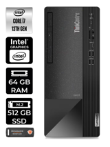 Lenovo Thinkcentre Neo 50T 12JD0008TR Harici GeForce RTX 3060 Ti Intel Core i7 13700 64 GB Ram 512 GB SSD Tower FreeDos Masaüstü Bilgisayar + PER4 BELLEK