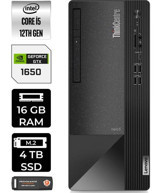 Lenovo Thinkcentre Neo 50T 11SE00BPTXP365 Harici GeForce GTX 1650 Intel Core i5 12400 16 GB Ram 4 TB SSD Tower Windows 11 Home Masaüstü Bilgisayar + PER4 BELLEK
