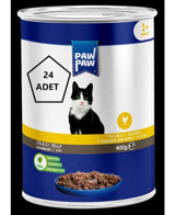 Paw Paw Tavuk Jöleli Yaş Kedi Maması 24x400 gr