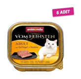 Animonda Vom Feinsten Kümes Hayvanı-Makarna Jöleli Yaş Kedi Maması 6x100 gr