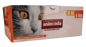 Animonda Vom Feinsten Tavuk-Somon Jöleli Yaş Kedi Maması 6x100 gr