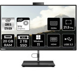 Lenovo ThinkCentre Neo 30A 12B3003RTXP419 Dahili Iris Xe Graphics Intel Core i5 1235U 20 GB Ram 2 TB SSD 21.5 inç Full HD Windows 11 Pro All In One Bilgisayar