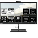 Lenovo ThinkCentre Neo 30A 12B3003RTXP420 Dahili Iris Xe Graphics Intel Core i5 1235U 20 GB Ram 4 TB SSD 21.5 inç Full HD Windows 11 Pro All In One Bilgisayar