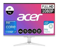 Acer Aspire C27-1655 DQ.BHLEM.001 Dahili Iris Xe Graphics Intel Core i7 1165G7 8 GB Ram 1 TB SSD 27 inç Full HD Freedos All In One Bilgisayar