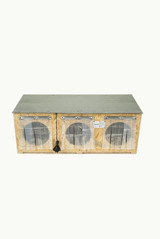 Narım 90x35x40 cm Çoklu Dikdörtgen Su Geçirmez Dış Mekan Kedi Evi Ahşap Rengi