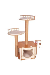 Patihomes Happy Kare İç Mekan Kedi Evi Beyaz