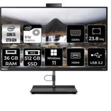 Lenovo ThinkCentre Neo 30A 12CE004KTXP432 Dahili Iris Xe Graphics Intel Core i5 1235U 36 GB Ram 512 GB SSD 23.8 inç Full HD Windows 11 Pro All In One Bilgisayar