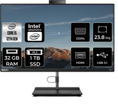 Lenovo ThinkCentre Neo 30A 12B0A06YTR Dahili UHD Graphics Intel Core i5 12450H 32 GB Ram 1 TB SSD 23.8 inç Full HD Freedos All In One Bilgisayar