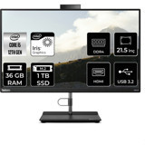 Lenovo ThinkCentre Neo 30A 12B3003RTXP333 Dahili Iris Xe Graphics Intel Core i5 1235U 36 GB Ram 1 TB SSD 21.5 inç Full HD Freedos All In One Bilgisayar