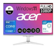 Acer Aspire C27-1655 DQ.BHLEM.001 Dahili Iris Xe Graphics Intel Core i7 1165G7 8 GB Ram 1 TB SSD 27 inç Full HD Windows 11 Pro All In One Bilgisayar
