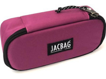 Jacbag Jac 21 Fuşya Düz Bez Bölmeli Tek Gözlü Oval Cüzdan Kalem Kutusu
