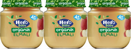 Hero Baby Tahılsız Glutensiz Organik Elmalı Kavanoz Maması 3x120 gr