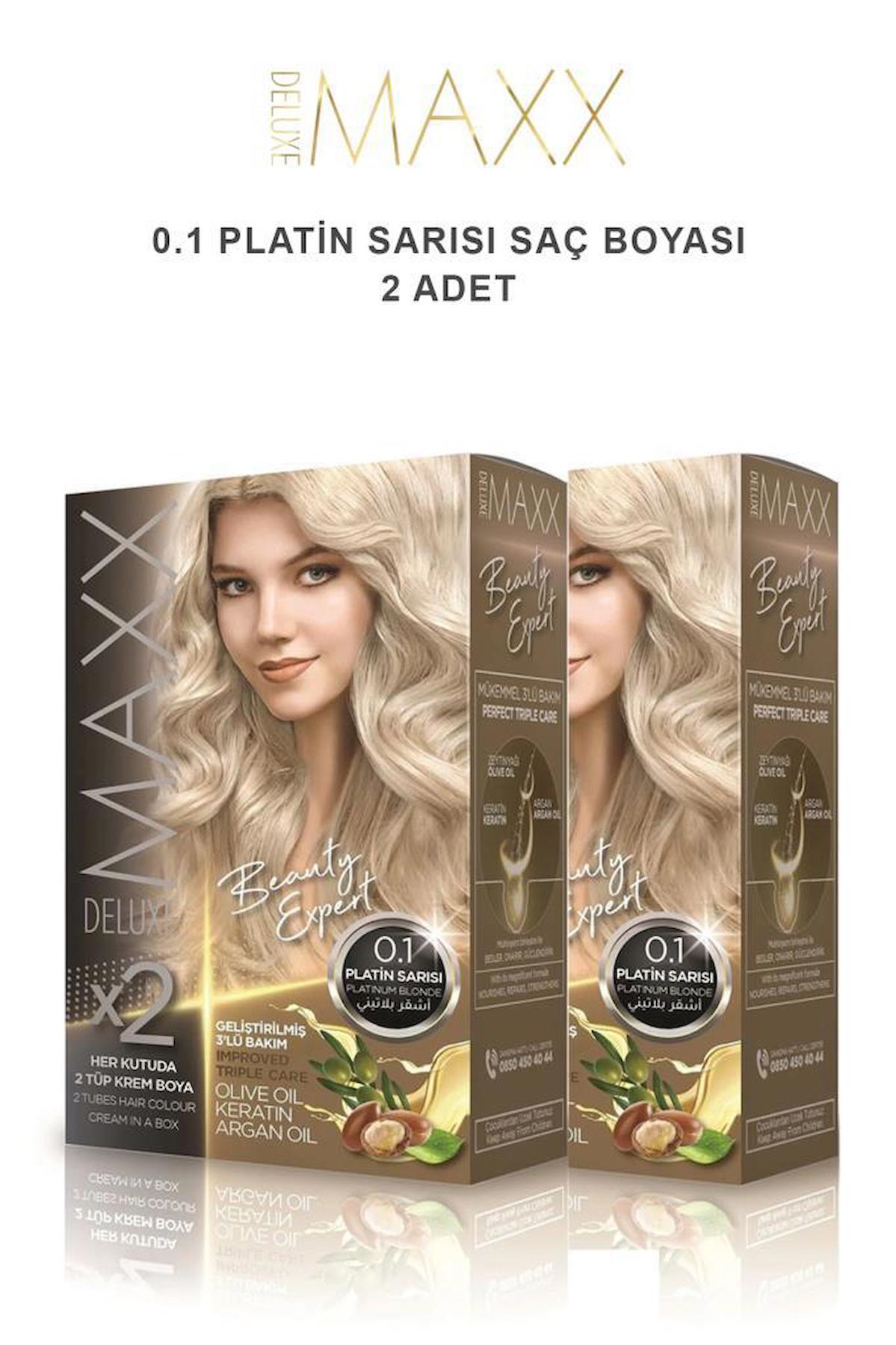 Maxx Deluxe 0.1 Platin Sarısı Amonyaksız Krem Saç Boyası 2x50 ml