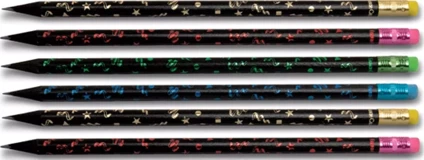 Faber-Castell Party 6'lı Silgili Yuvarlak Siyah HB Kurşun Kalem Seti