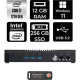 Asus PL64 PL64P356 Dahili Intel Iris Xe Graphics Intel Core i7 1255U 12 GB 256 GB Windows 11 Home Mini Pc + Per4 USB Flash Bellek