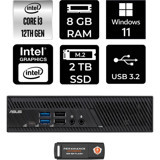 Asus PB63 PB63P1304 Dahili Intel UHD Graphics 730 Intel Core i3 13100 8 GB 2 TB Windows 11 Home Mini Pc + Per4 USB Flash Bellek