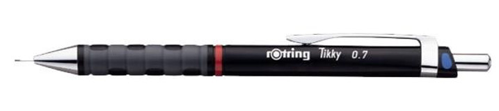 Rotring Tikky Rd 1904696 Silgili Krom Metalik Siyah 0.7 mm Versatil Kalem