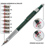 Faber-Castell Vario Silgili Metal Metalik Yeşil 0.5 mm Versatil Kalem