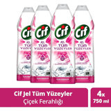 Cif Jel Çiçek Ferahlığı Yüzey Temizleyici 4x750 ml