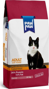 Paw Paw Gourmet Karışık Az Tahıllı Yetişkin Kuru Kedi Maması 10 kg