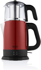 Arnica IH33204 Demli Stil Cam Demlikli 1800 W Kırmızı Çay Makinesi