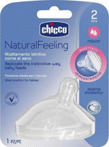 Chicco Naturalfeeling Silikon 2+ Ay Orta Akışlı Geniş Ağızlı Biberon Emziği