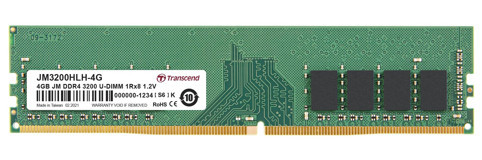 Transcend JM3200HLH-4G 4 GB DDR4 1x4 3200 MHz Ram